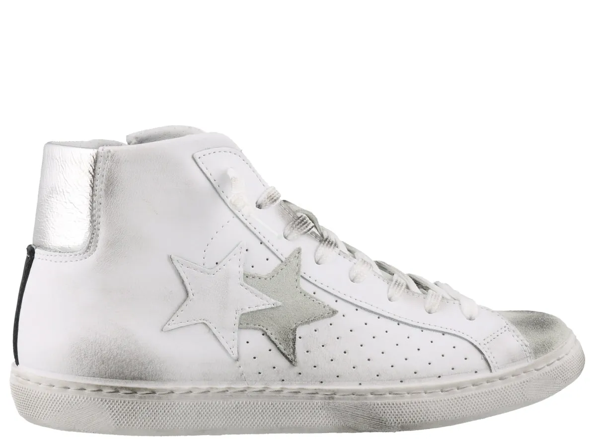 2Star Distressed High Top Sneakers