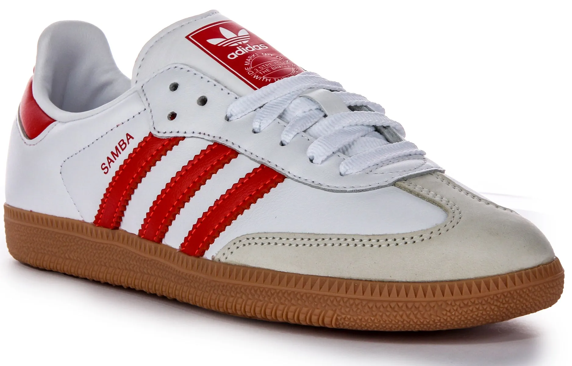 Adidas Samba OG In White Red For Women