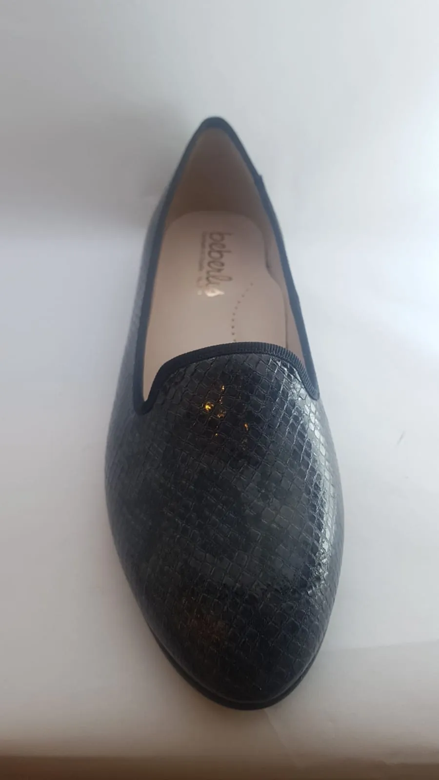 Beberlis Leopard Black Slip On Flats