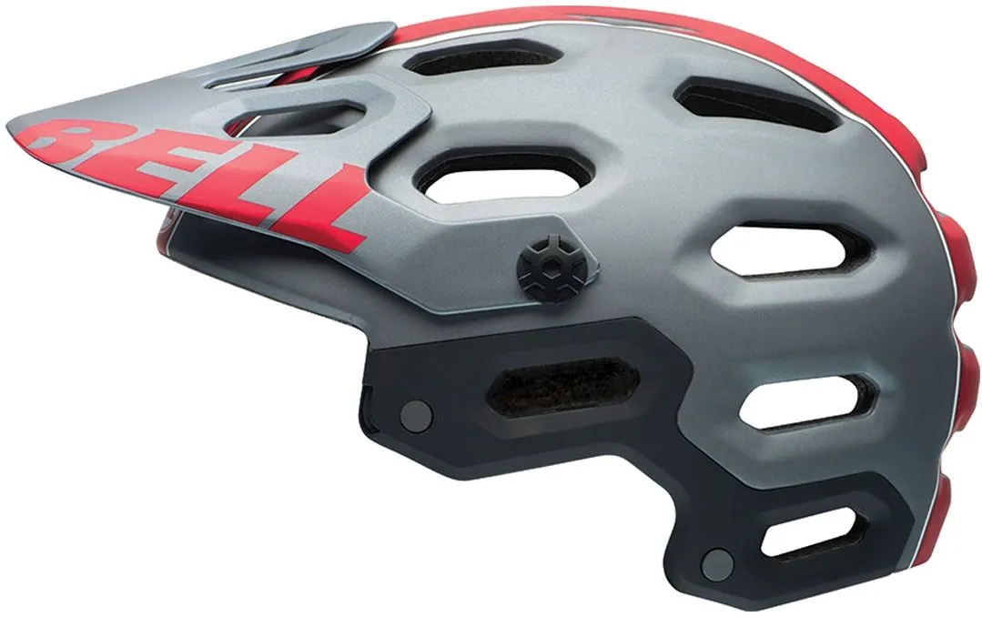 Bell Super 2 MTB Helmet - Matt Titanium-Red Viper