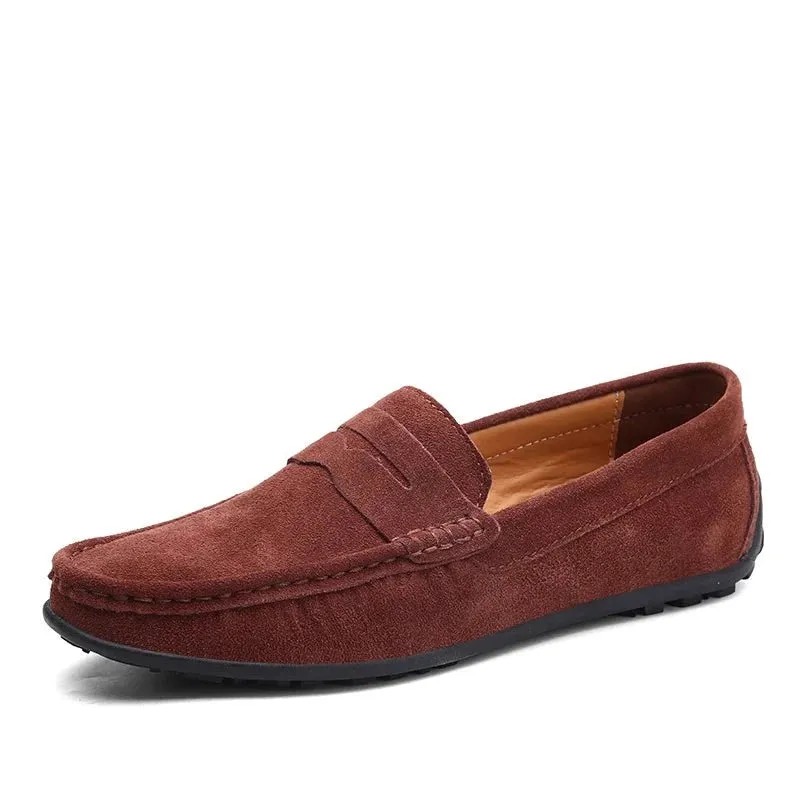 Big Size 38~49 Men Loafers Real Leather Shoes Fashion Men Boat Shoes Brand Men Casual Leather Shoes Male Flat Shoes v1