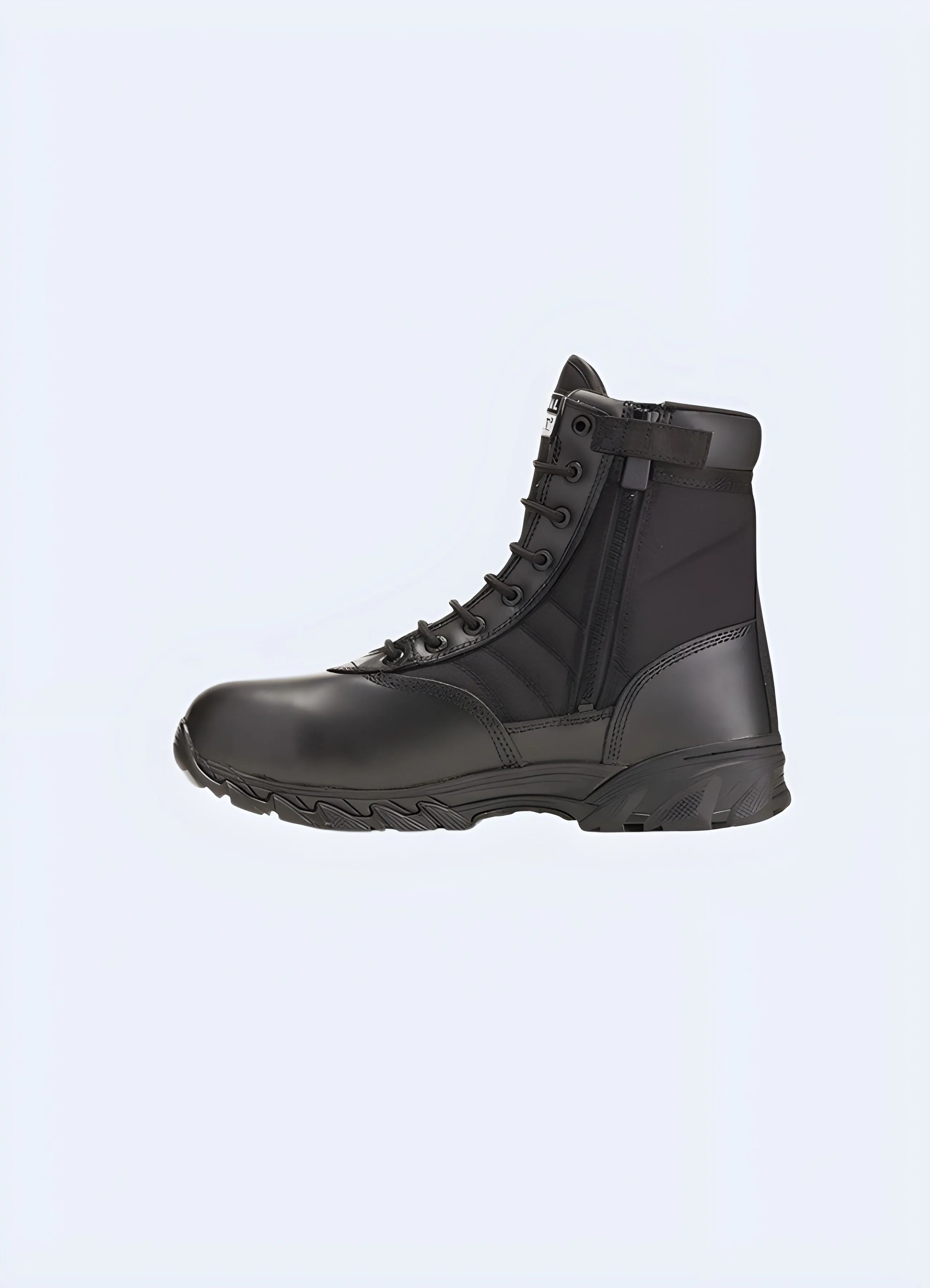 Black Tactical Side Zip Boots