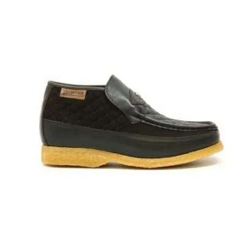 British Walkers Checkers Men's Brown Leather and Suede Slip Ons