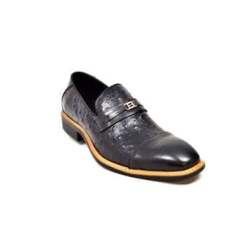 British Walkers Dolche Men's Black Leather Loafers