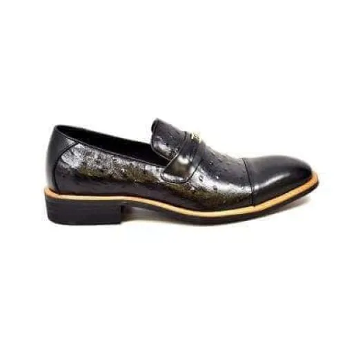 British Walkers Dolche Men's Black Leather Loafers