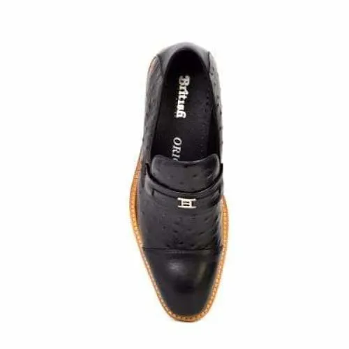 British Walkers Dolche Men's Black Leather Loafers