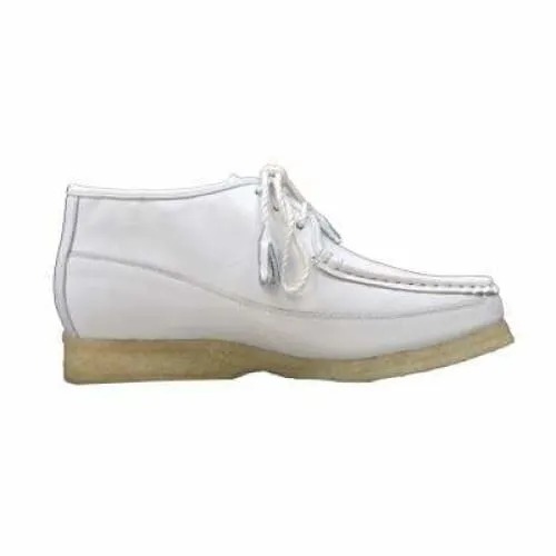 British Walkers Knicks Men's White Leather Lace Up