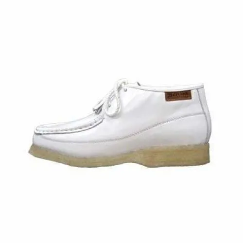 British Walkers Knicks Men's White Leather Lace Up