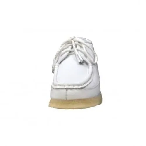 British Walkers Knicks Men's White Leather Lace Up