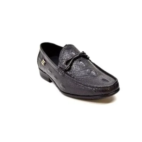 British Walkers Leon Men's Black Leather Loafers