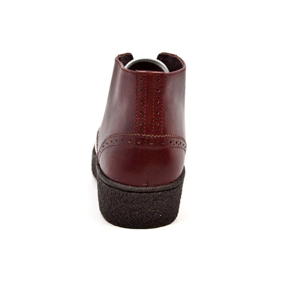 British Walkers Men's Wingtip Burgundy & White