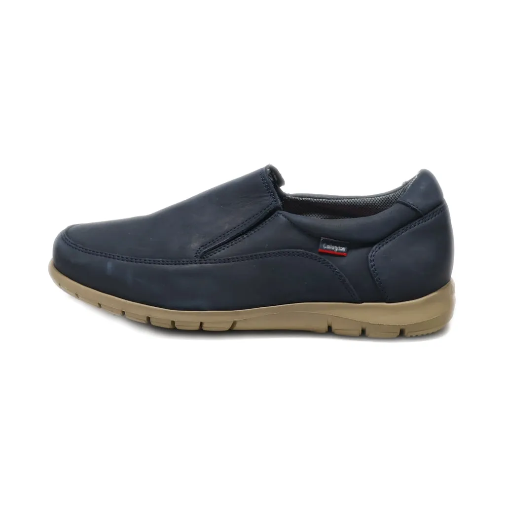 Callaghan Adaptaction Slip Ons Leather Blue Colour For Women