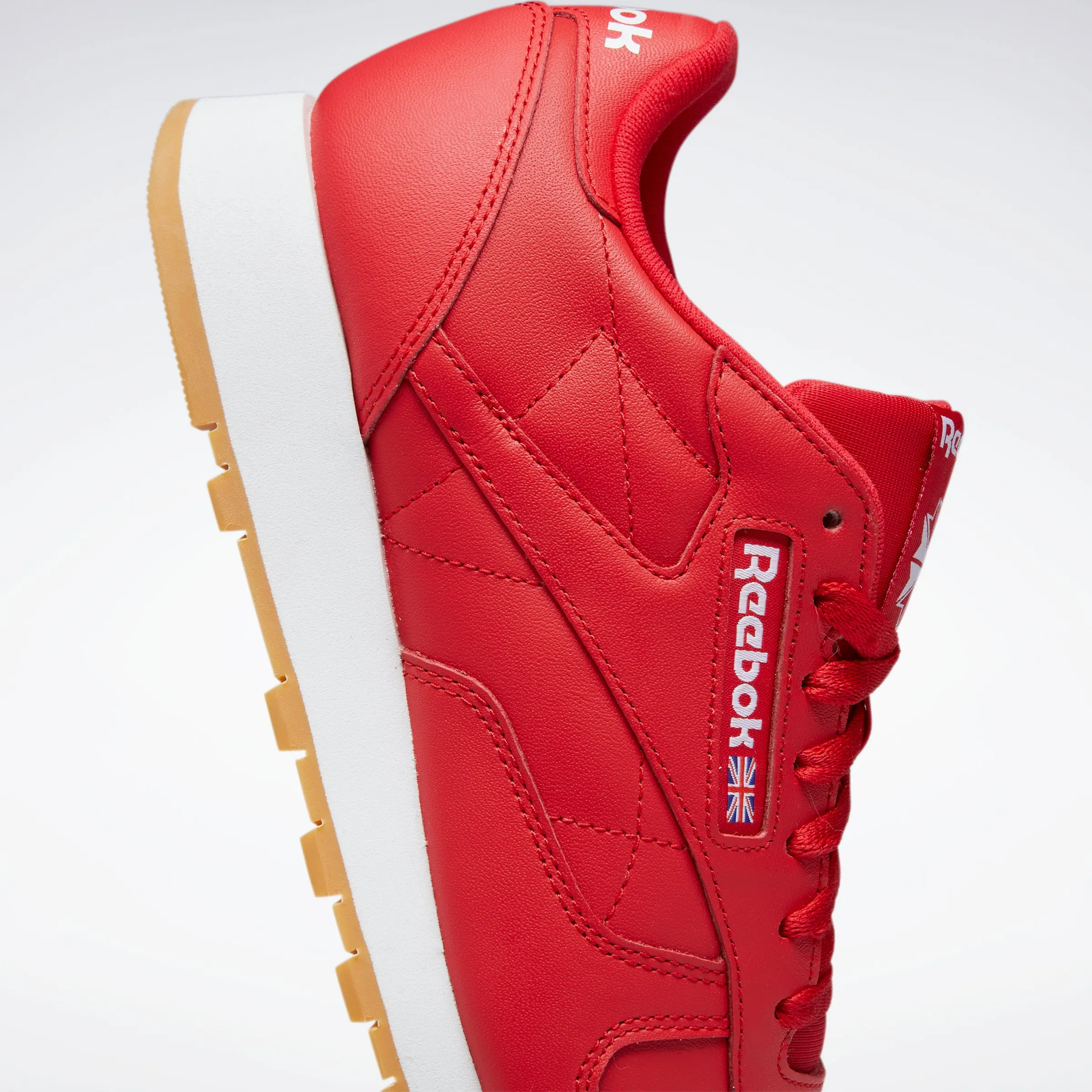 Classic Leather Shoes Vector Red/White