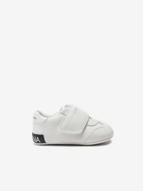 Dolce & Gabbana Baby Boys White Leather Pre-Walker Trainers