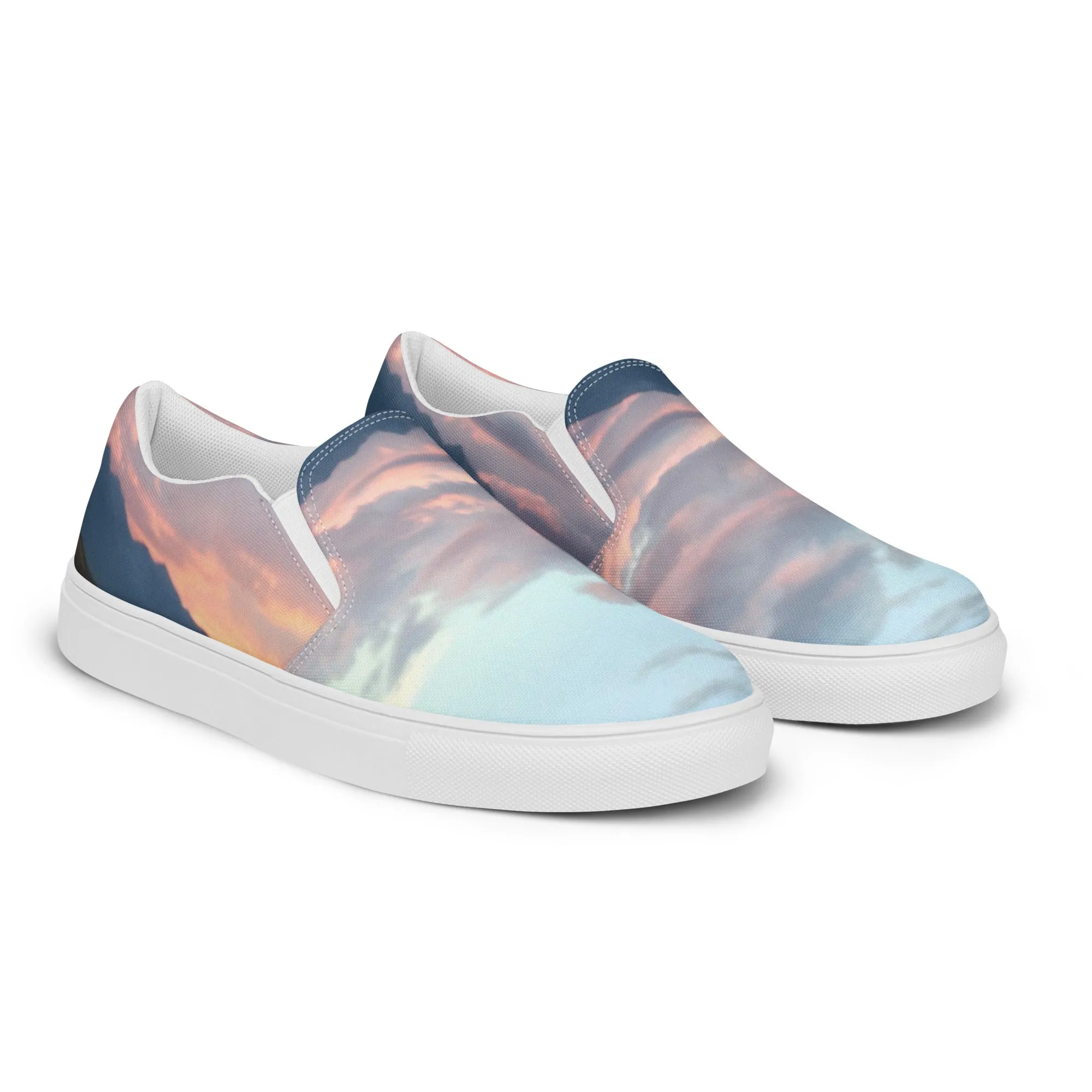 FEMME SLIP-ON CANVAS SHOES : CLOUDS BEFORE DUSK