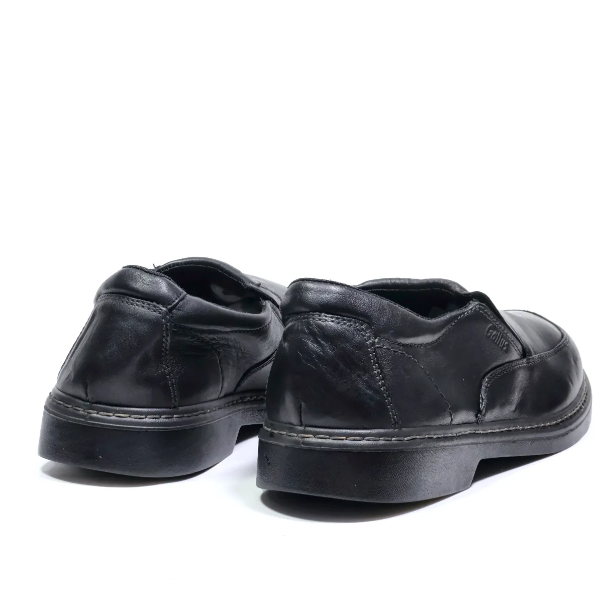 Gallus Formal Slip Ons Leather Black Colour For Men