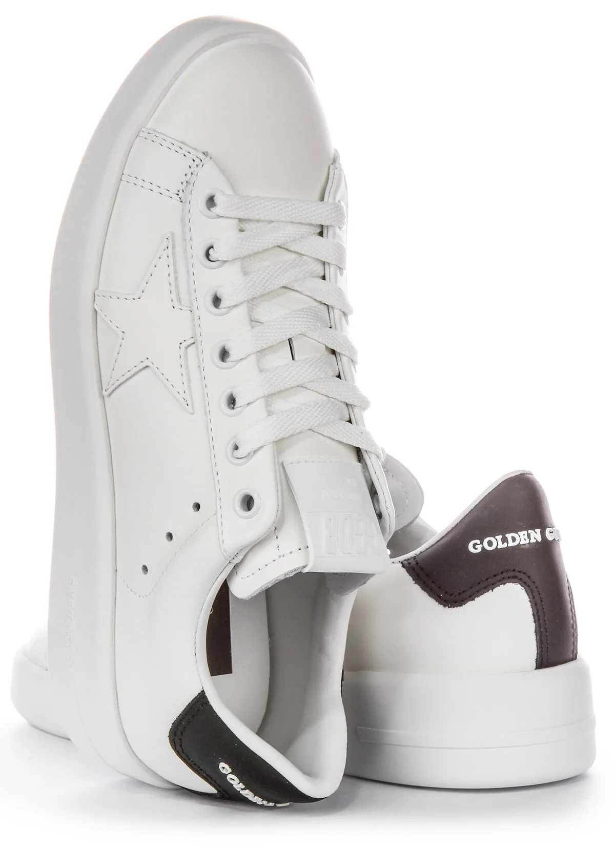 Golden Goose Pure Star New In White Black For Women