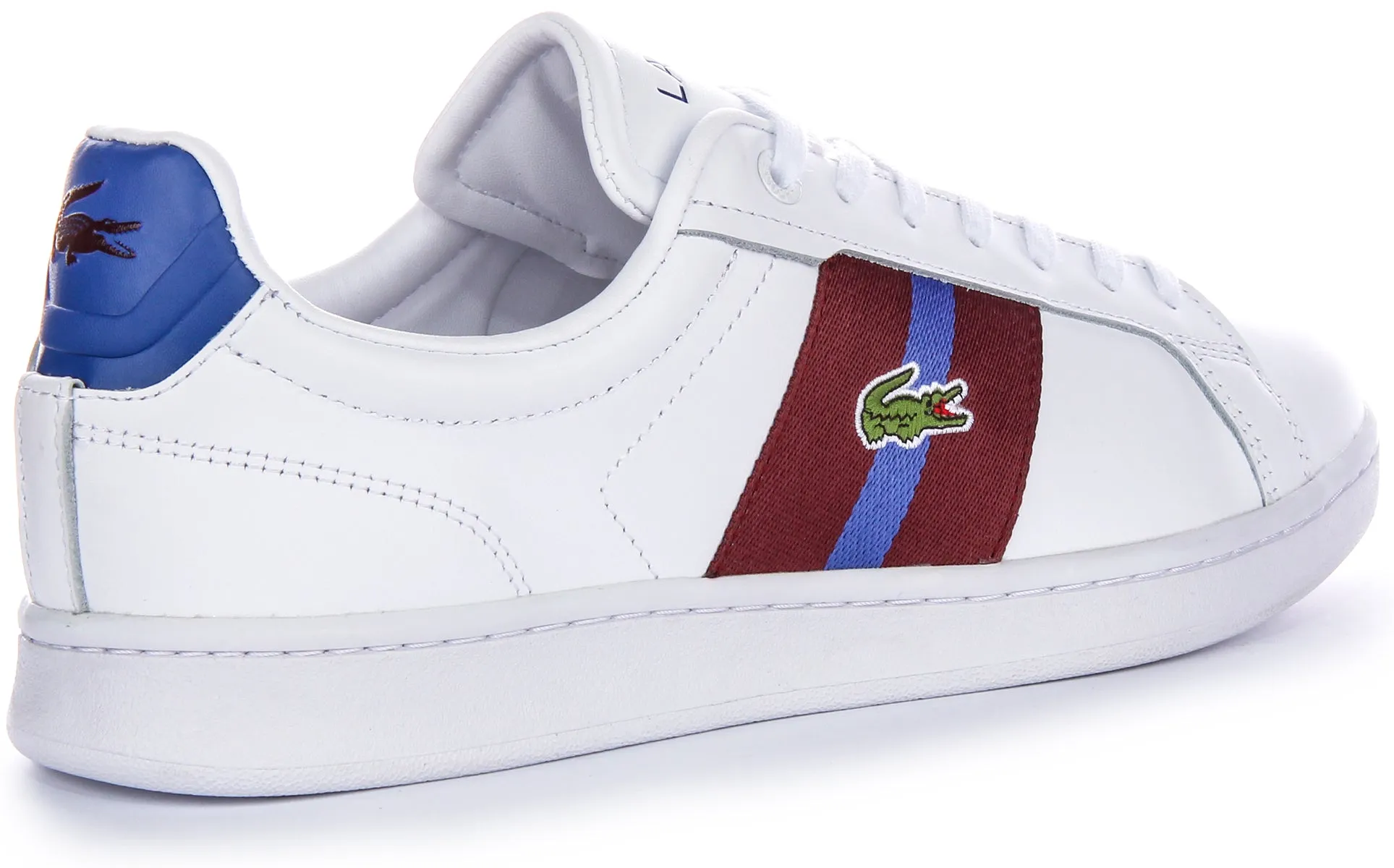 Lacoste Carnaby Pro CGR In White Burgundy For Men