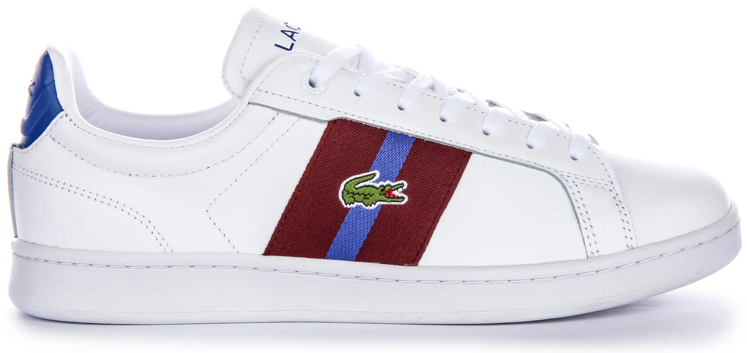 Lacoste Carnaby Pro CGR In White Burgundy For Men