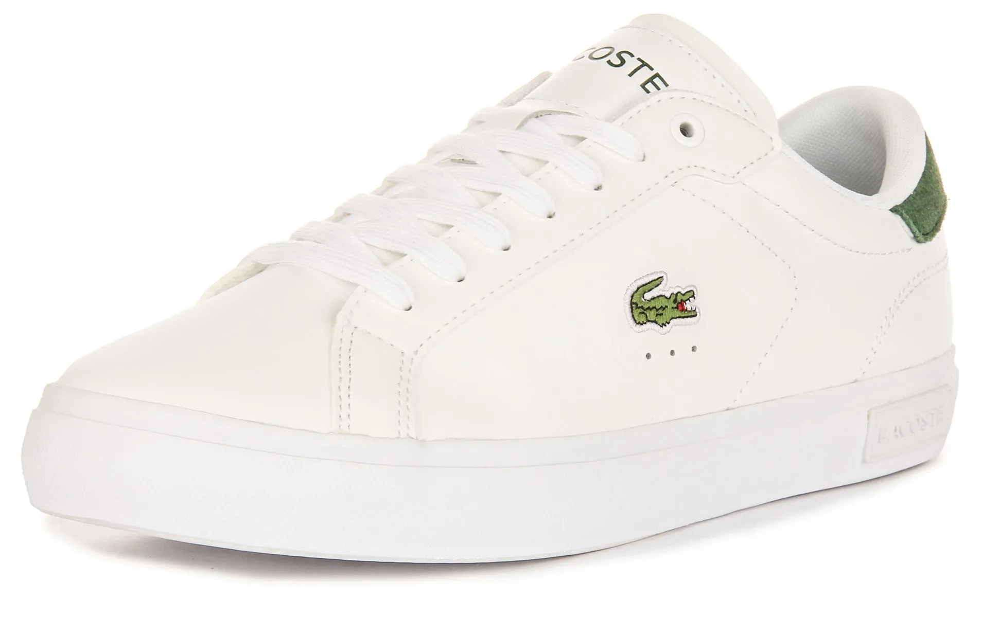 Lacoste Powercourt In White Green For Men