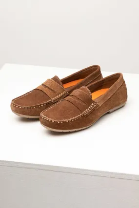 Ladies Suede Driving Loafers - Wrelton