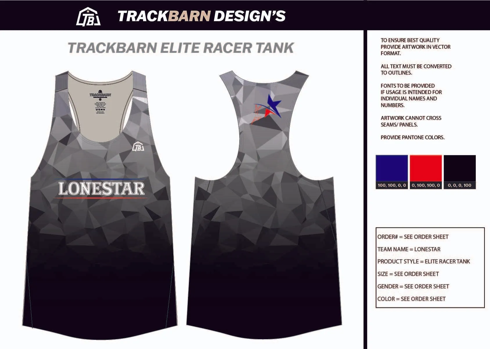 Lonestar-PV- Youth Track Singlet