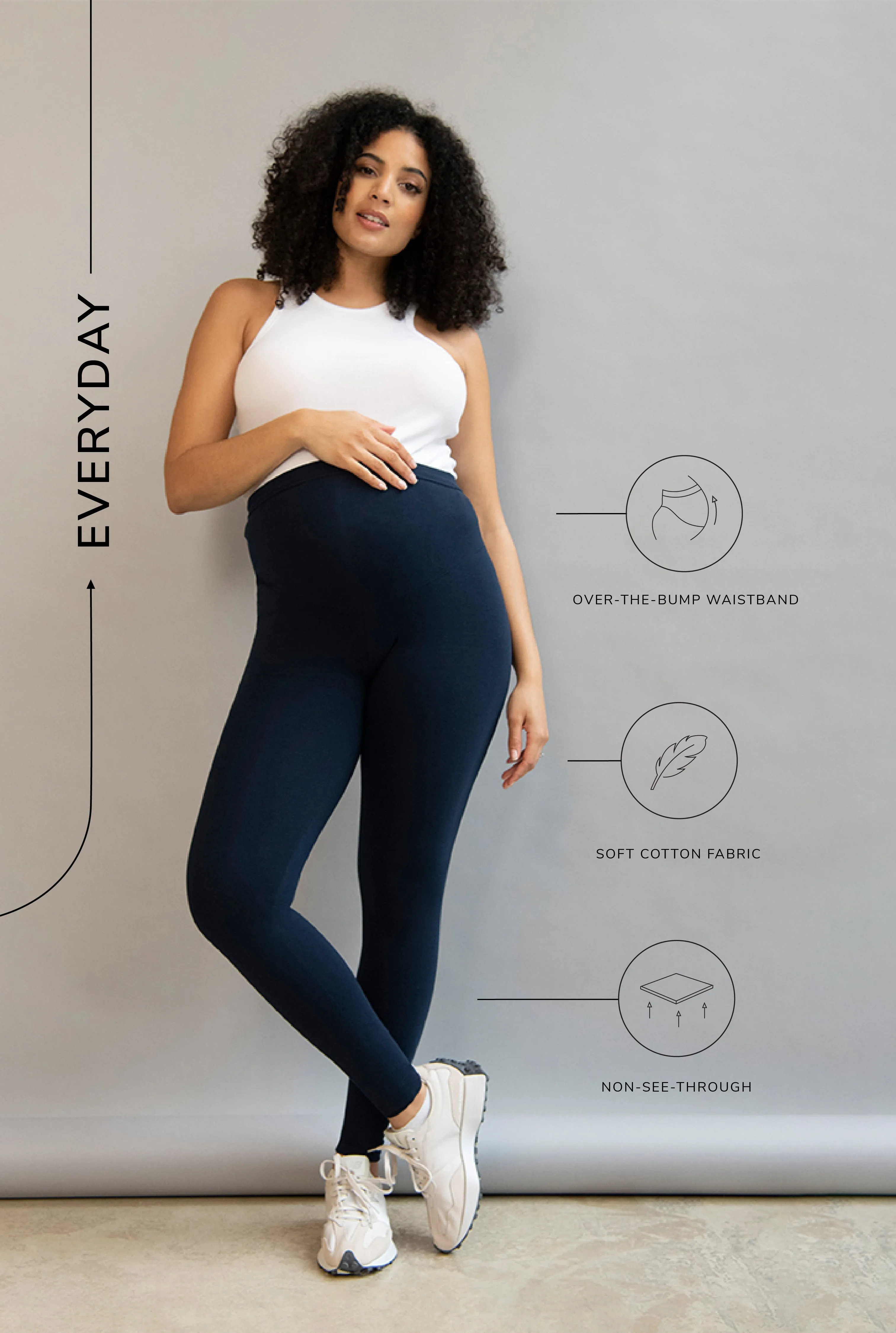 Maternity Everyday Leggings - Navy Blue