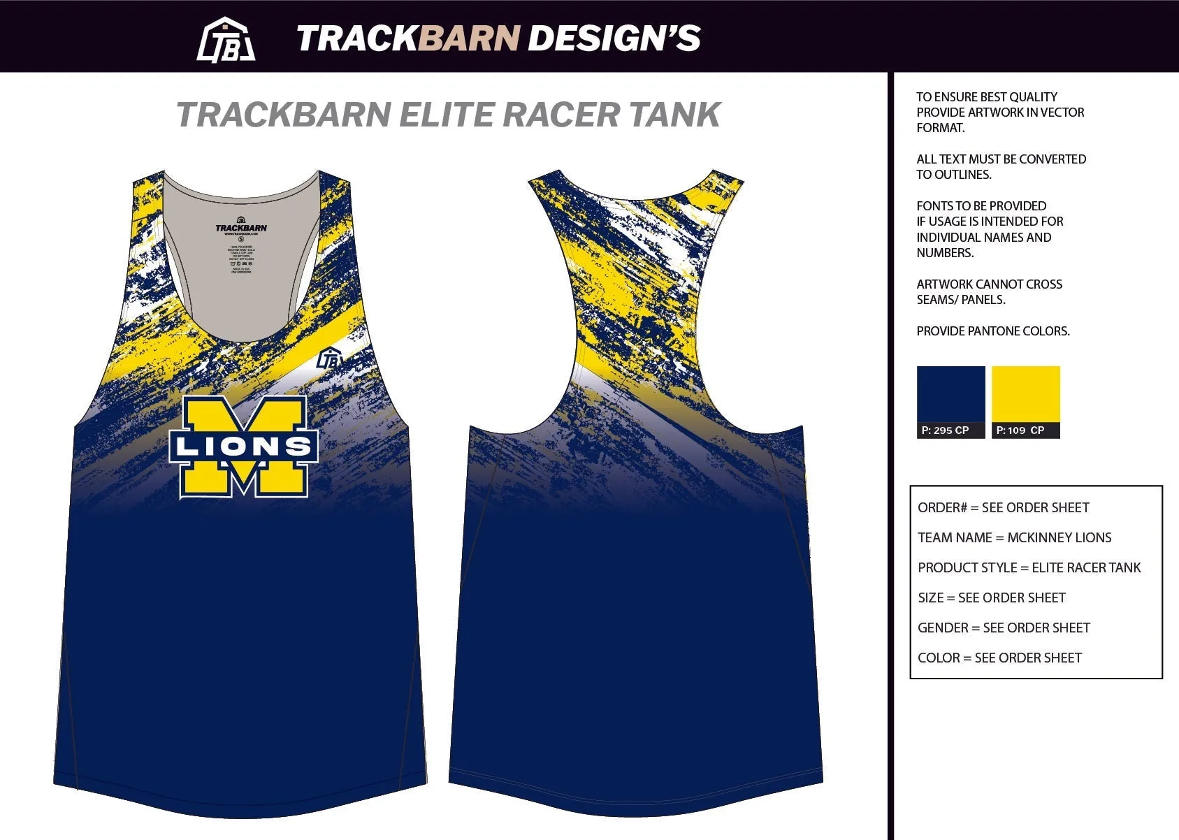 McKinney-Lions- Womens Track Singlet