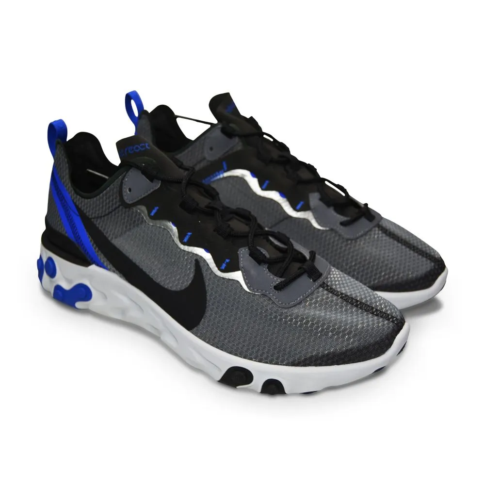 Mens Nike React Element 55 SE - CI3831 003 - Black Racer Blue