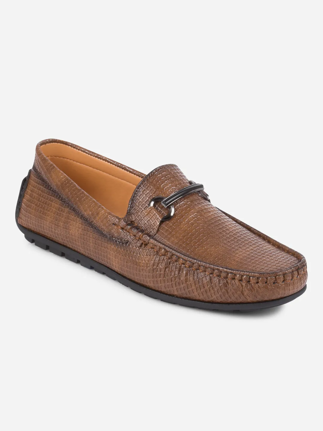 Men's Tan Moc Toe Casual Loafer (IX4108)