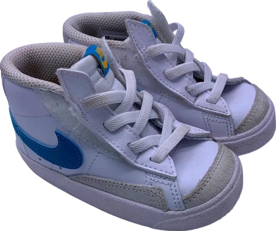 Nike White Blue High-Top Trainers EU 22