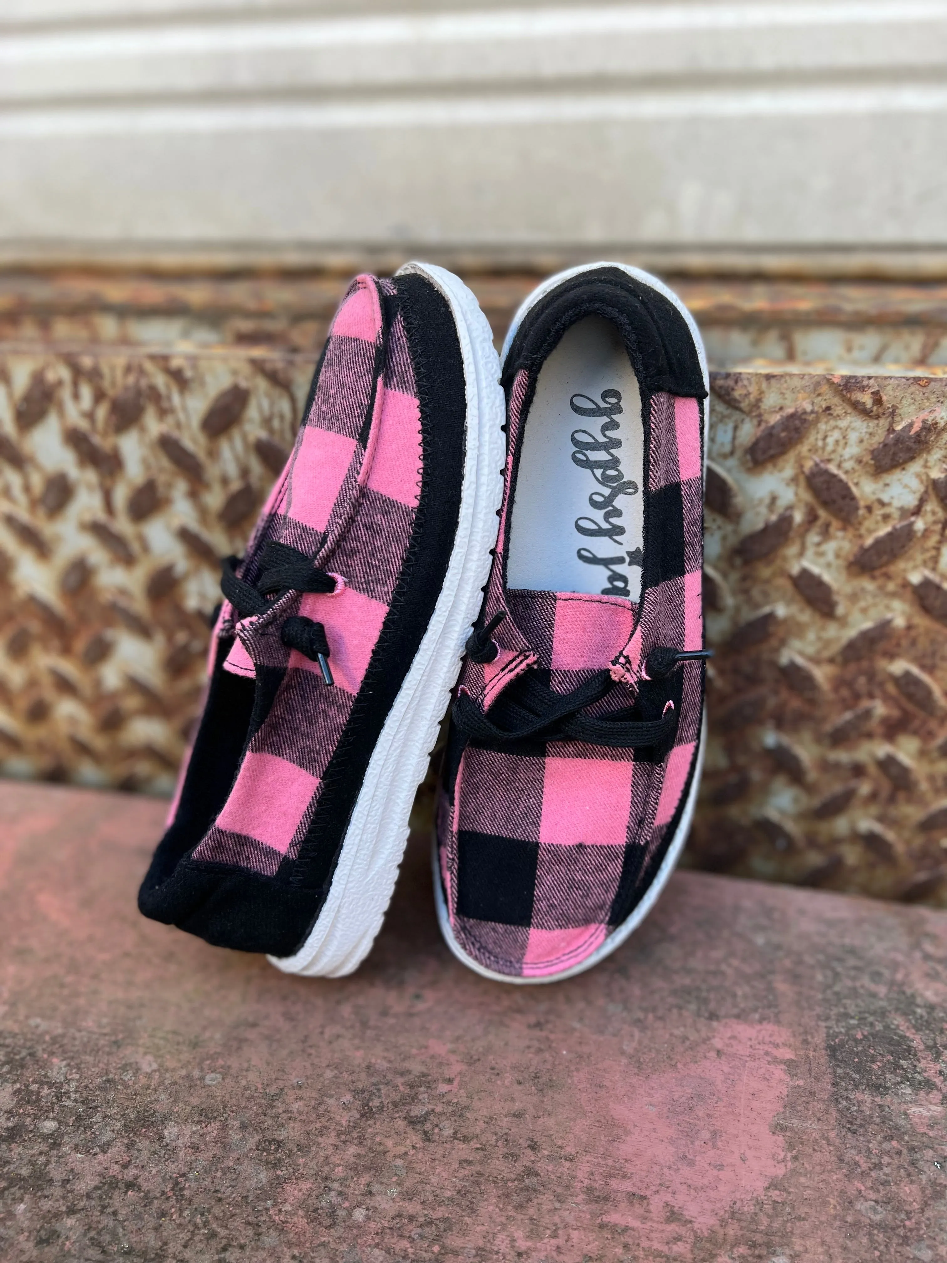 *Outlet* Prima Slip Ons (Pink & Black)