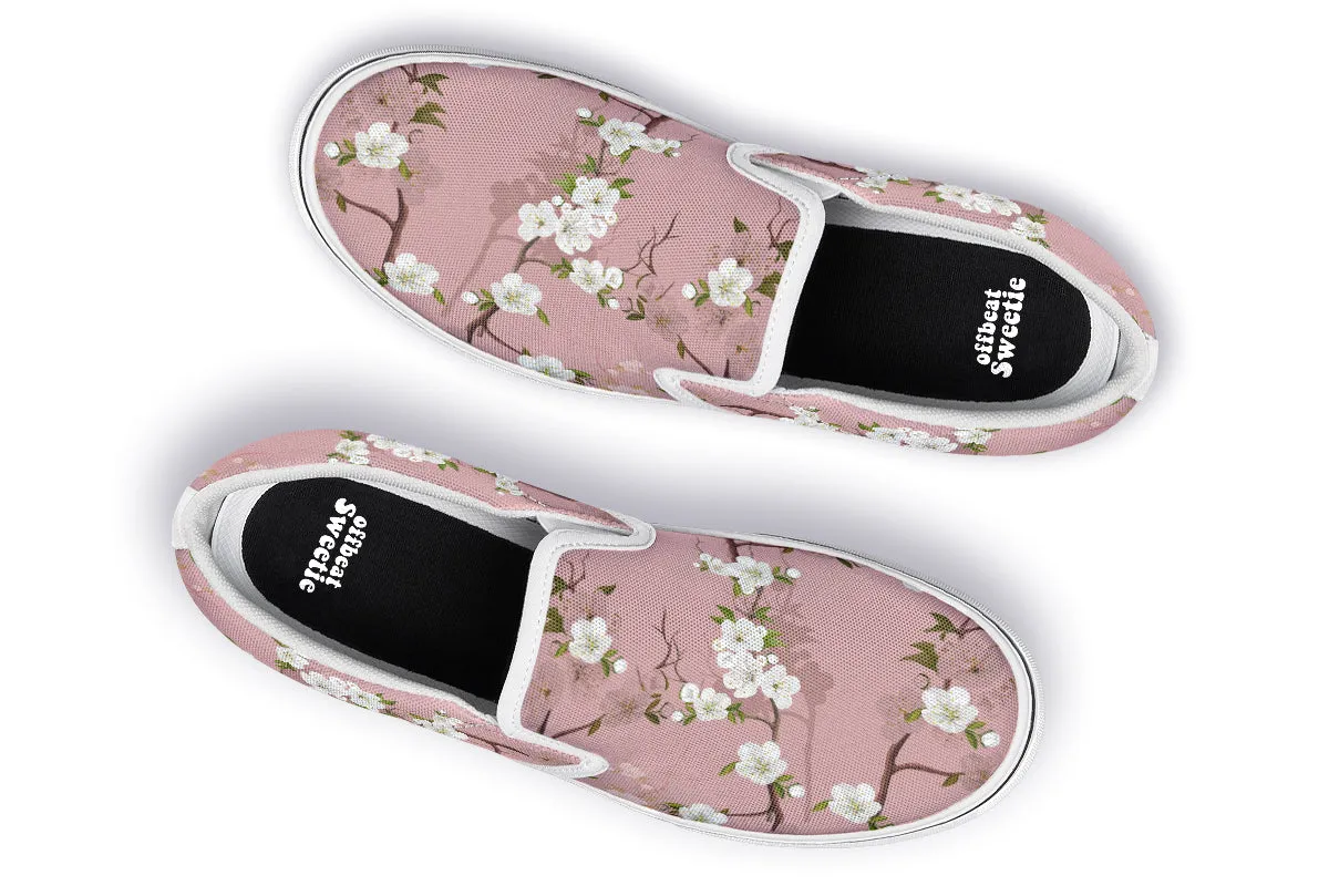 Peach Blossoms Slip Ons