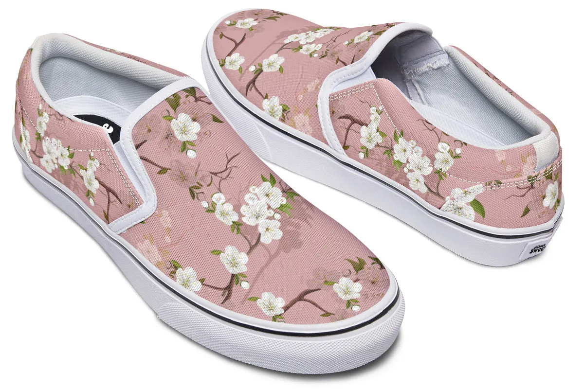 Peach Blossoms Slip Ons