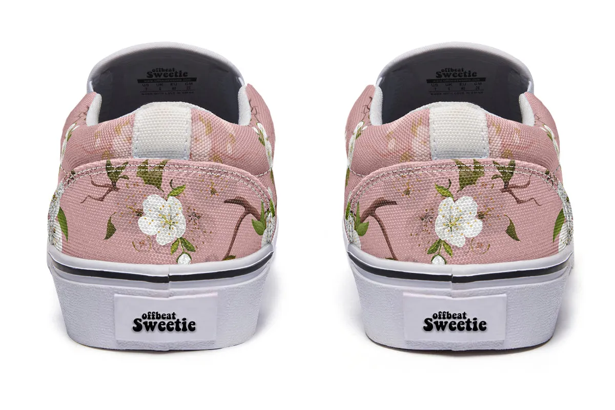 Peach Blossoms Slip Ons