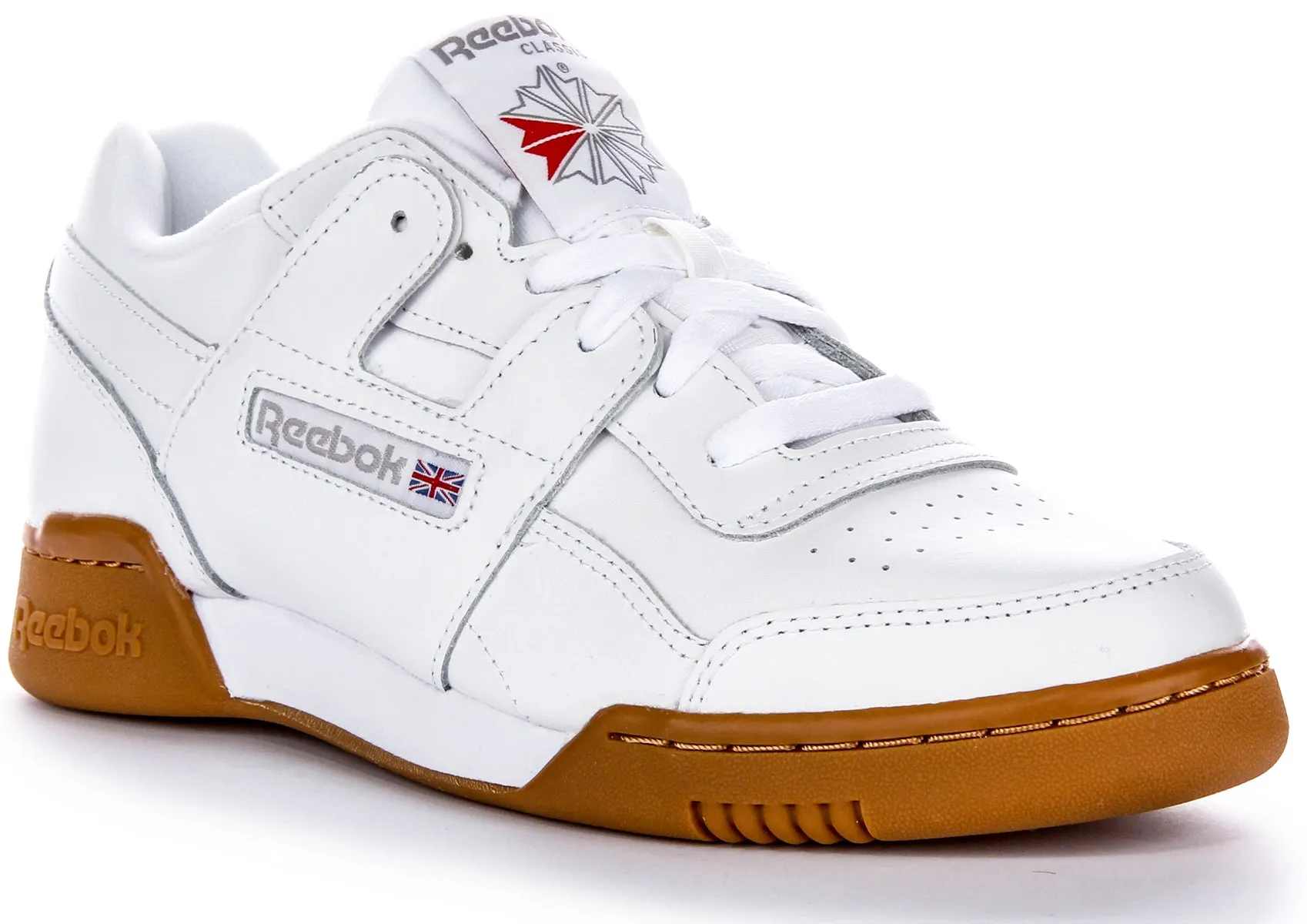 Reebok Workout Plus In White Gum For Men