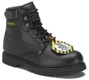 Rhino 60S21 Men's 6" Leather Steel Toe Work Boots - Black