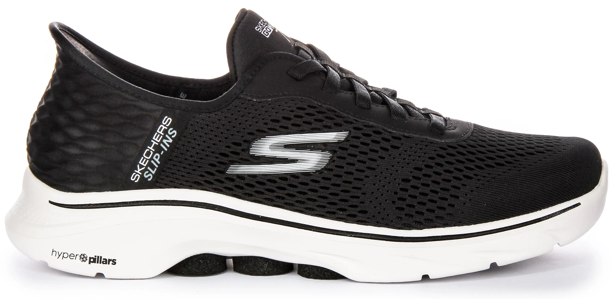 Skechers Go Walk 7 Free In Black White For Men