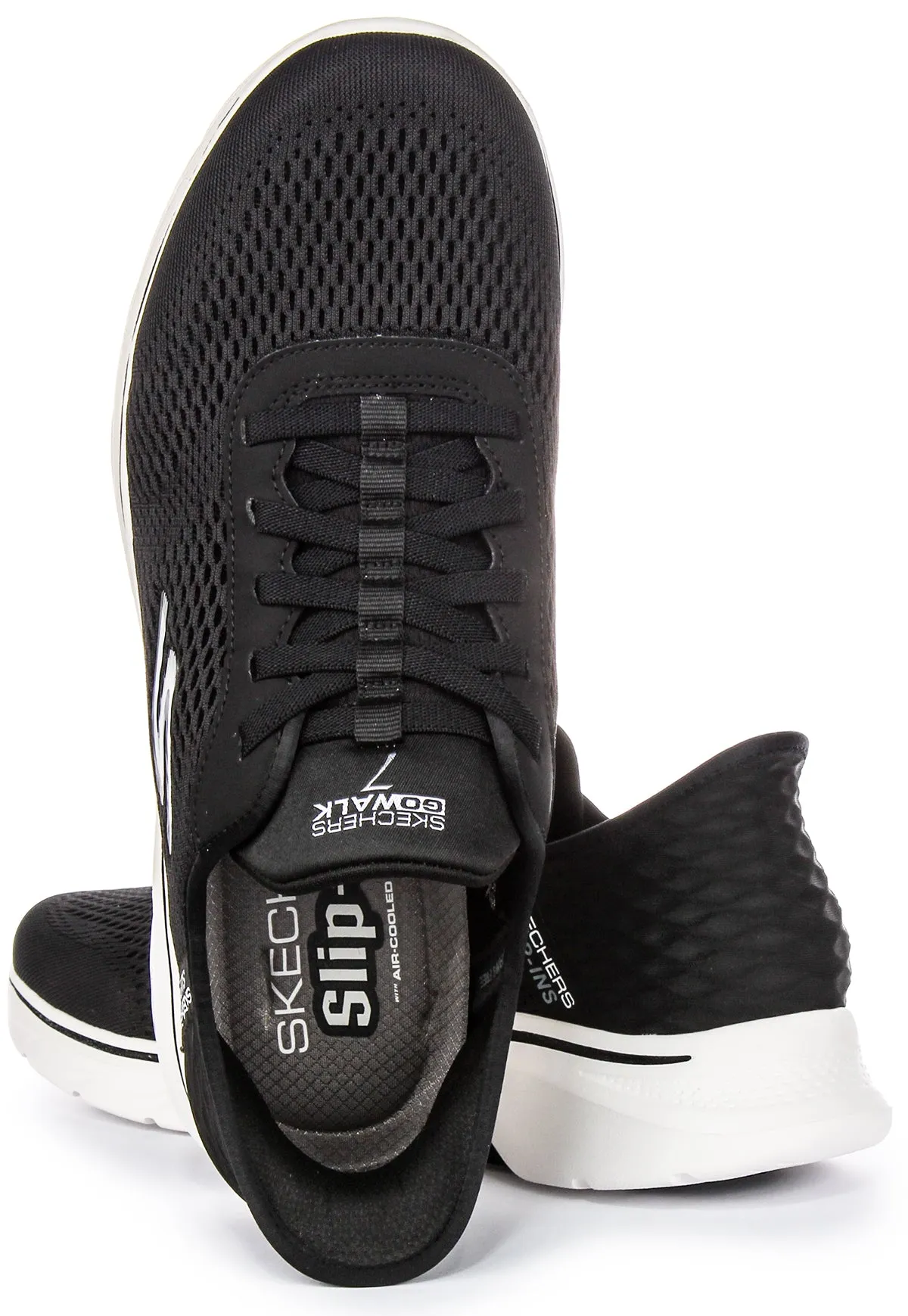 Skechers Go Walk 7 Free In Black White For Men