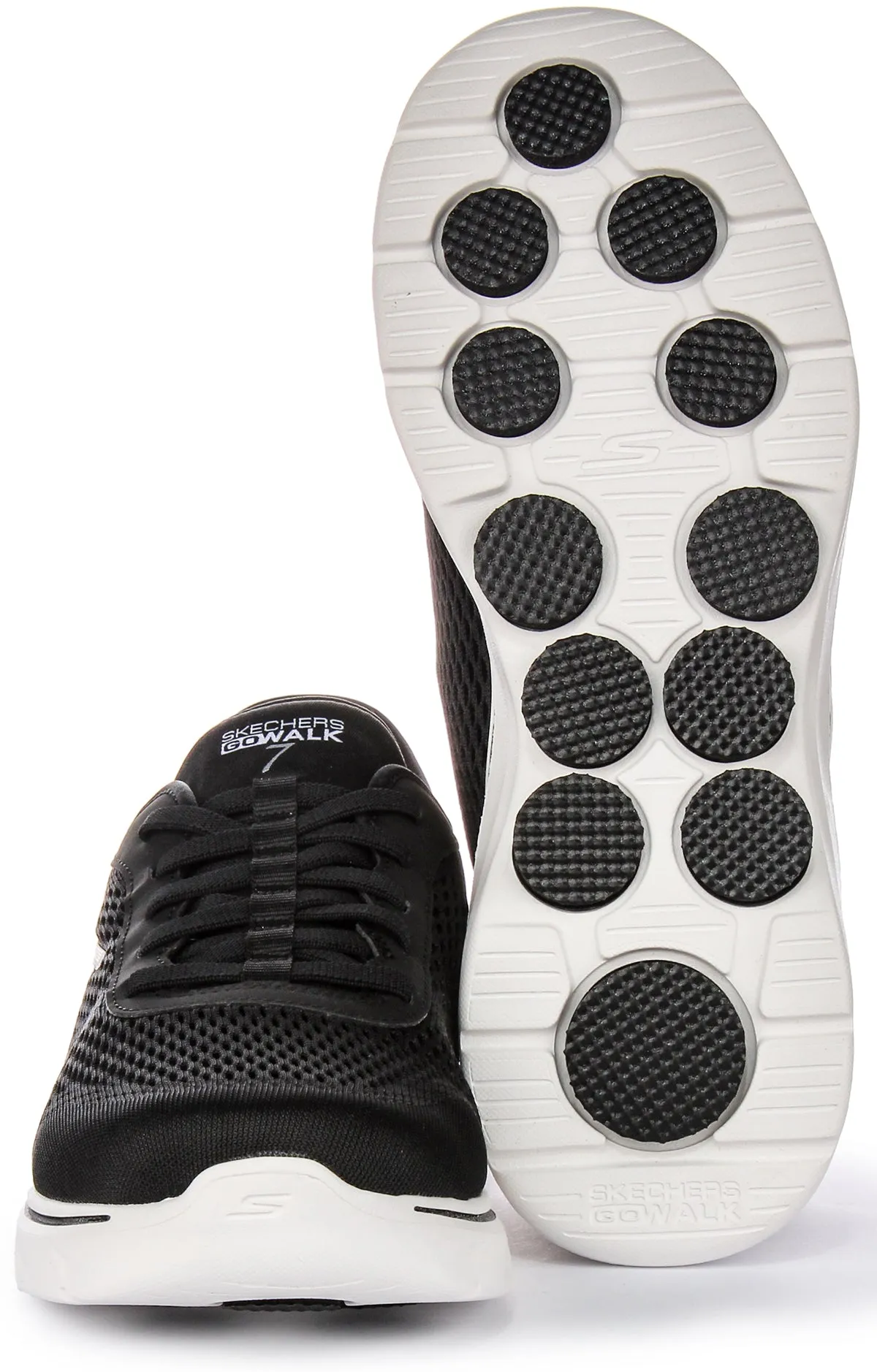 Skechers Go Walk 7 Free In Black White For Men