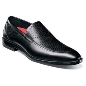 Stacy Adams Aiden Black Moc Toe Slip On