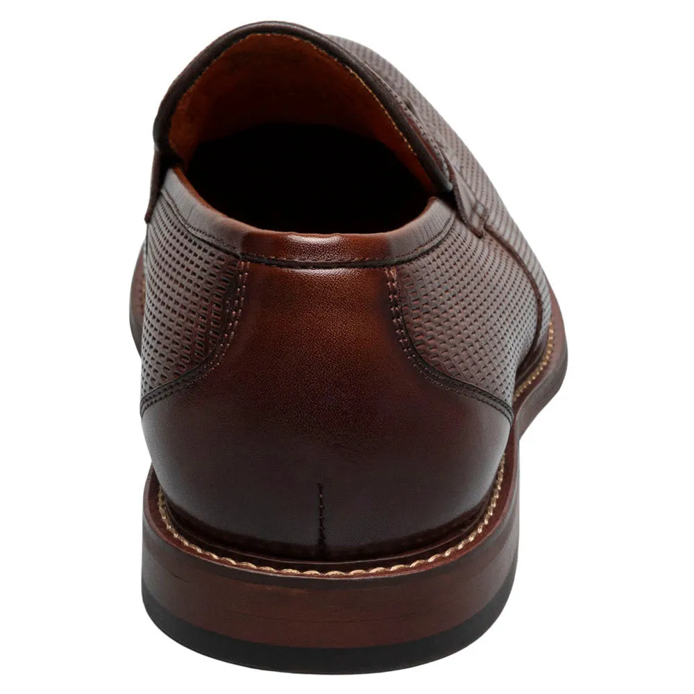 Stacy Adams Madsen Brown Men’s Moc Toe Bit Slip On Shoes