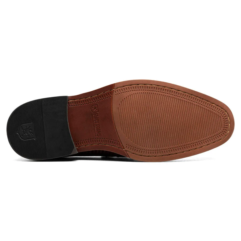 Stacy Adams Madsen Brown Men’s Moc Toe Bit Slip On Shoes