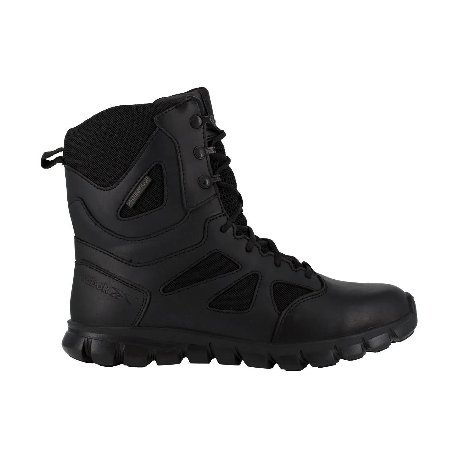 Sublite Cushion 8 Inch Soft-Toe Waterproof Side Zip Tactical Boot Black