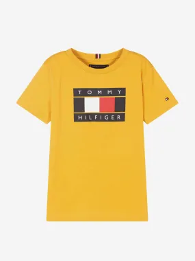 Tommy Hilfiger Boys Organic Cotton Global Stripe Flag T-Shirt