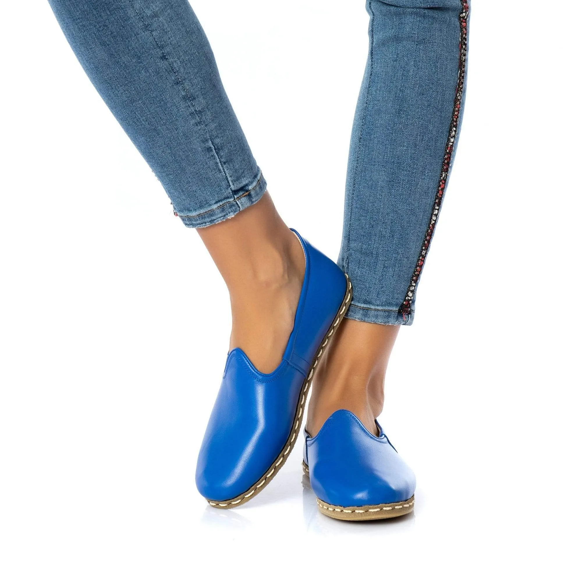 Women's Blue Slip On Shoes