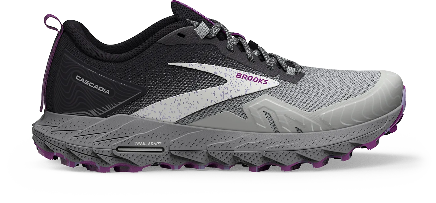 Women’s Cascadia 17 (028 - Oyster/Blackened Pearl/Purple)