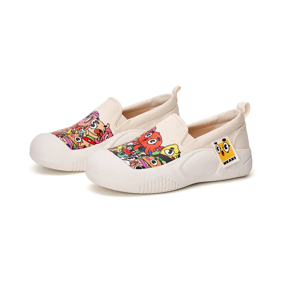 Women’s Slip-on Twill Printed Platform Loafers-65770W