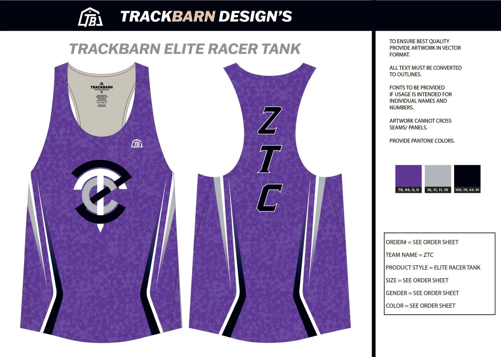 Zellner-Track-Club Youth Track Singlet